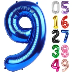 Globo foil número 9 azul