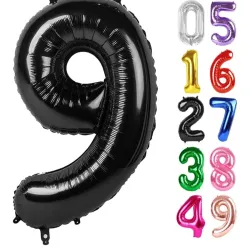 Globo foil número 9 negro