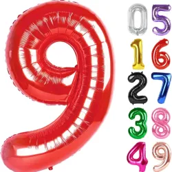 Globo foil número 9 rojo