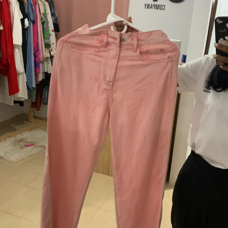 Pantalon Rosado Mezclilla 