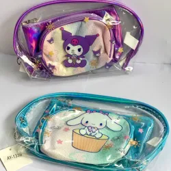 Cosmetiqueras  (Set de tres carteritas su uso puede ser como cosmetiquera, cartuchera o lo que desee)