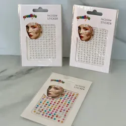 Pegatinas de perlas para el rostro y cabello