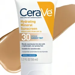 CeraVe Protector solar mineral teñido FPS 30 con óxido de zinc y dióxido de titanio