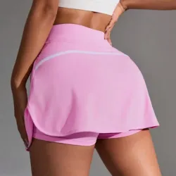 Falda y pantalón corto deportivo de mujer de unicolor y diseño simple