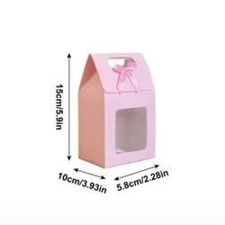 Cajita Rosa Pequeña con Ventanita Transparente