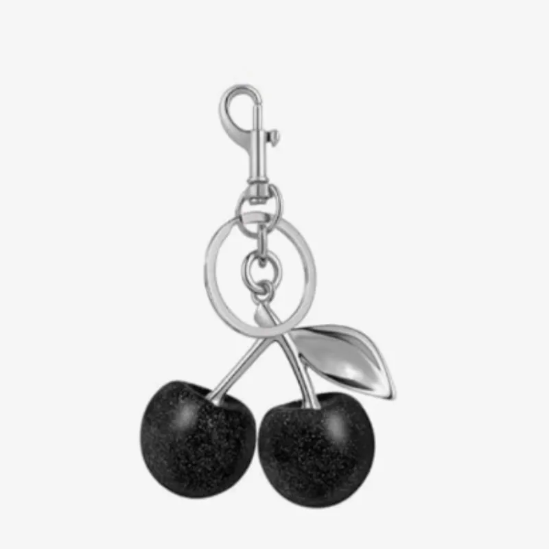 Llavero Cherry Negro y Plateado Extra Grande