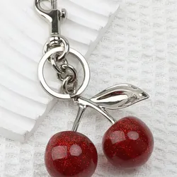 Llavero Cherry plateado Extra Grande