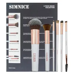 Set de 6 Brochas Profesionales de Maquillaje 