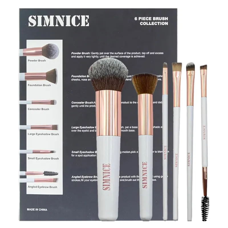 Set de 6 Brochas Profesionales de Maquillaje 