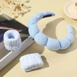Set de diadema y muñequeras azul