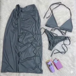 Bikini con Pareo 🩶
