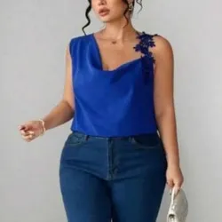 Blusa elegante azul
