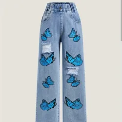 Pantalón de mezclilla ancho