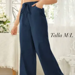 Pantalones de tela anchos