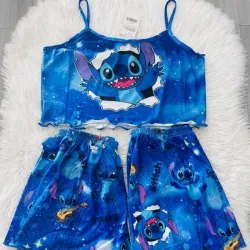 Pijama de Stitch Azul Oscuro