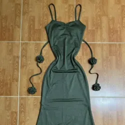 Vestido Largo Rosas 