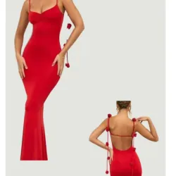 Vestido Largo Rosas 