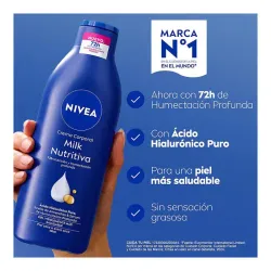 Crema corporal nivea de leche