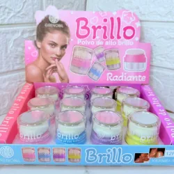 Polvo de hadas/iluminador con aplicador en esponja