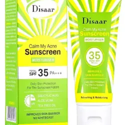 Protector solar e hidratante "Disaar Calm My Acne Sunscreen" con SPF 35 PA+++