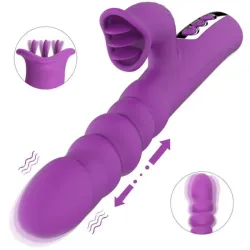 Vibrador pulsador con estimulador de clítoris