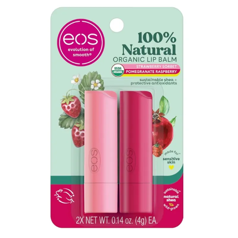 Bálsamo labial Eos pack 2 unidades