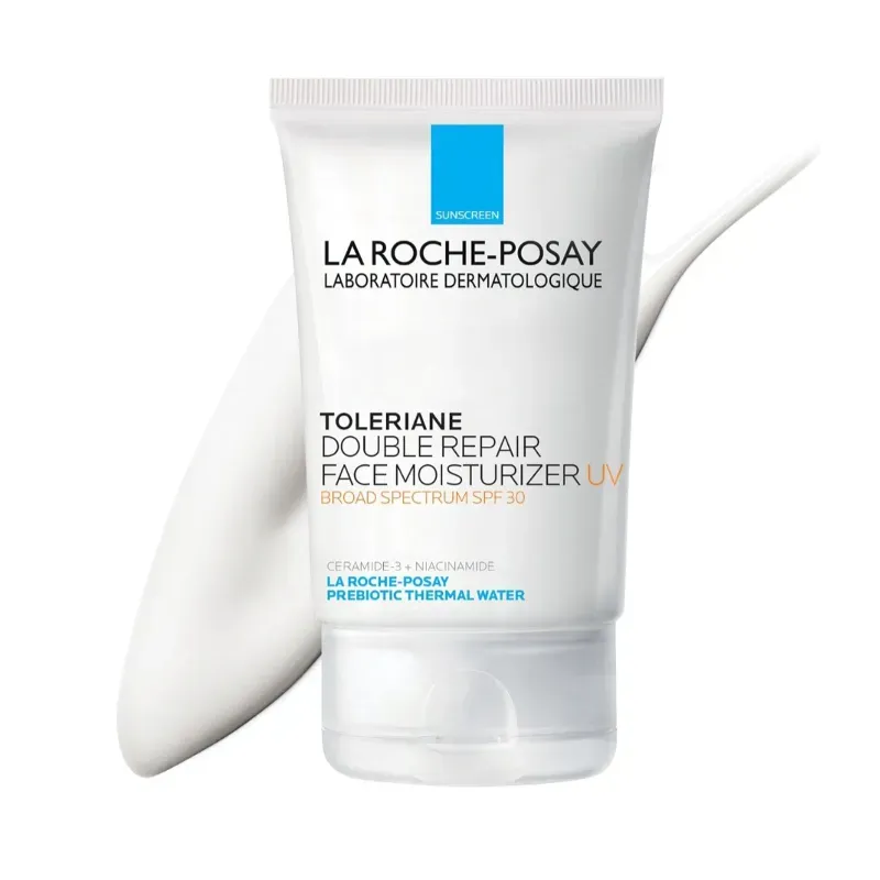 Hidratante diario con doble reparación con protección solar spf 30 UV, contiene niacinamida La Roche Posay 40 ML 
