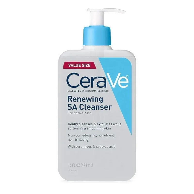 Limpiador Facial Renewing Cleanser CeraVe 16 oz - piel grasa con textura 