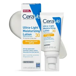 Loción hidratante ultra ligera con protector solar spf 30 CeraVe 