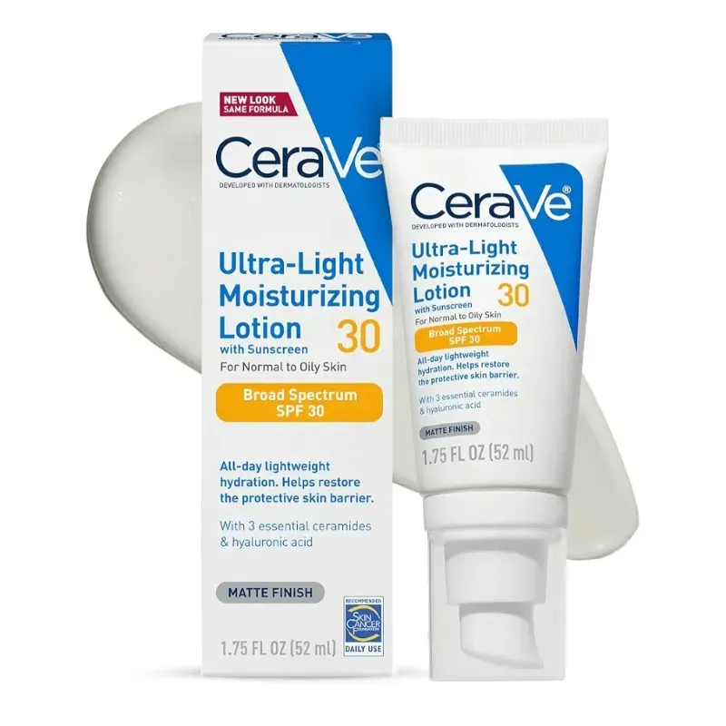 Loción hidratante ultra ligera con protector solar spf 30 CeraVe 