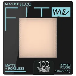 Maybelline Fit Me Matte Polvo Compacto para Rostro Maquillaje y Polvo Fijador, Translúcido