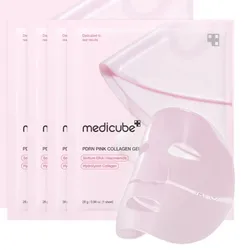 medicube - Máscara de gel de gelatina con ADN de salmón PDRN colágeno rosa