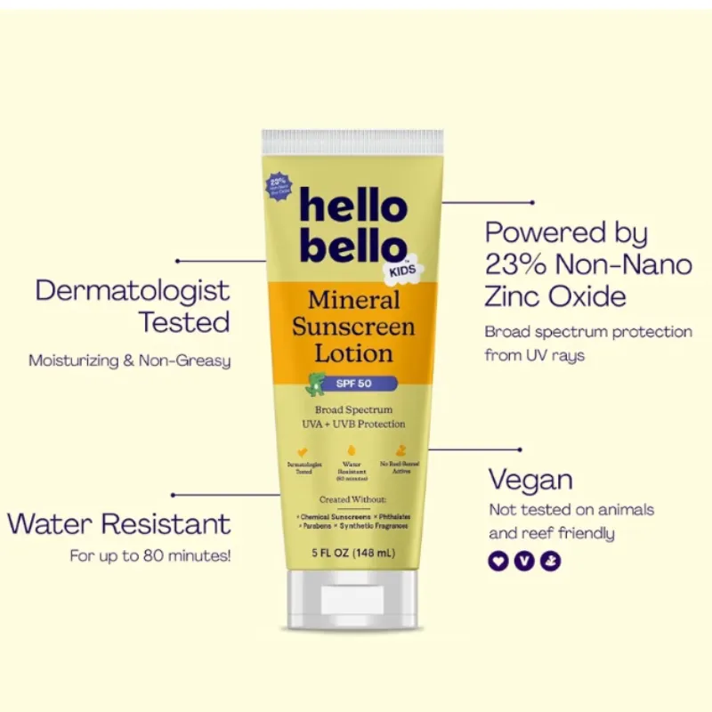 Protector solar en crema Spf 50 Hello Bello 5 oz