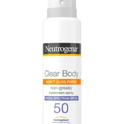 Protector solar en spray corporal Clear Body spf 50 Neutrogena 5 oz