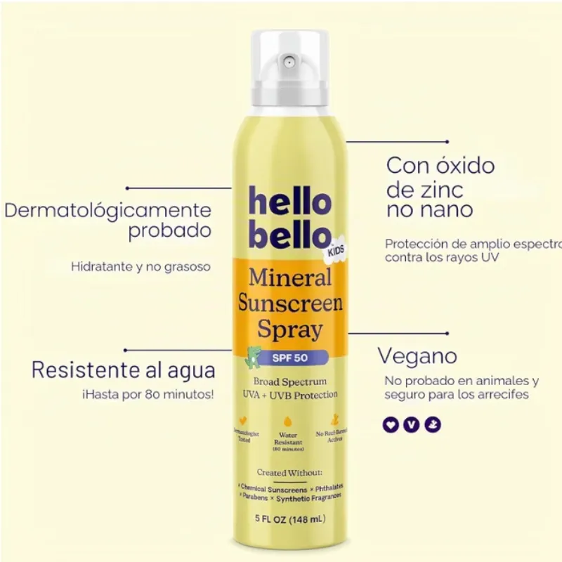 Protector solar en spray  Spf 50 Hello Bello 5 oz