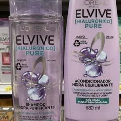Shampoo y acondicionador L’Oréal ELVIVE HIUALURONIC PURE