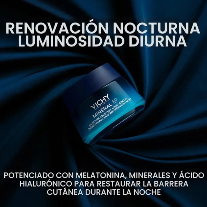VICHY Minéral 89 Crema de noche de recuperación de humedad