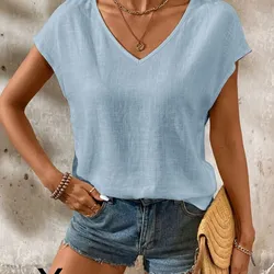 Blusa de hilo azul cielo 