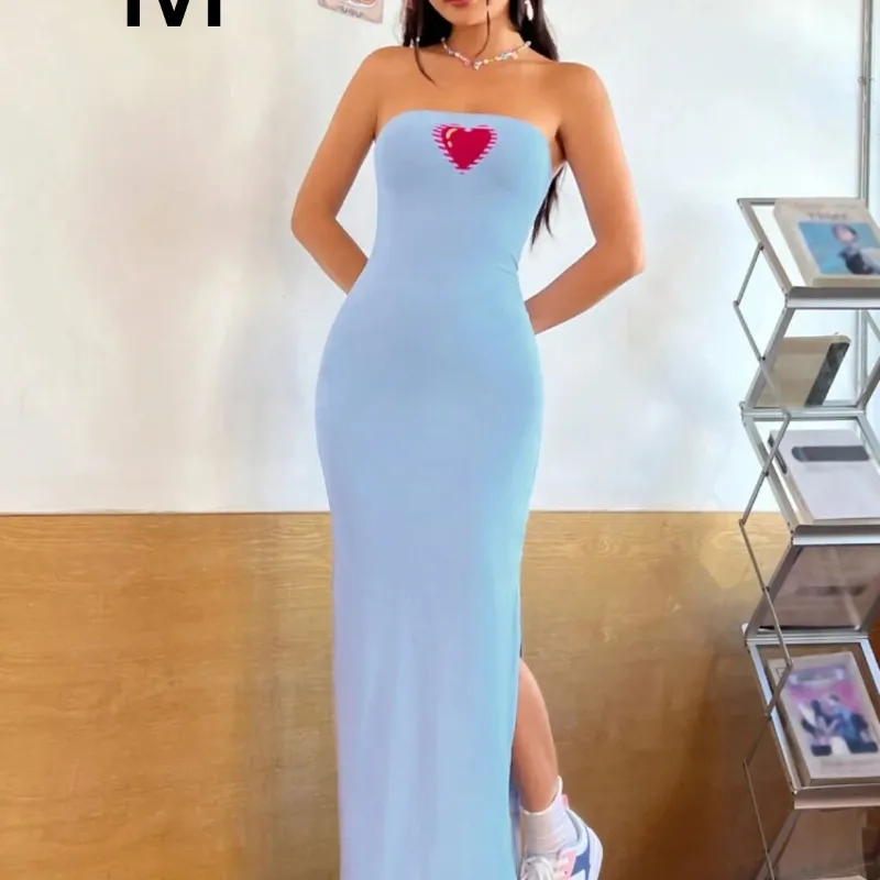 Vestido azul de tope 