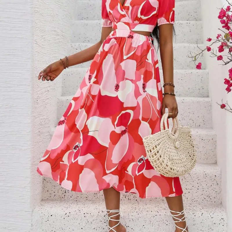 Vestido rosado de 2 piezas 