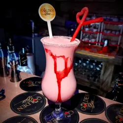 Batido de helado de fresa 