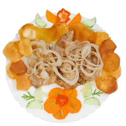 Bistec de cerdo grillé