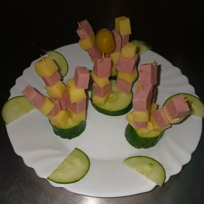 Entremés de jamón y queso 