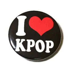 Pin pequeño (32 mm) I love kpop