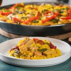Paella Lindón para 5 personas - 1lb arroz y 3 rac. cárnicos