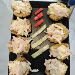 Tostones Rellenos de Jamón y Queso 