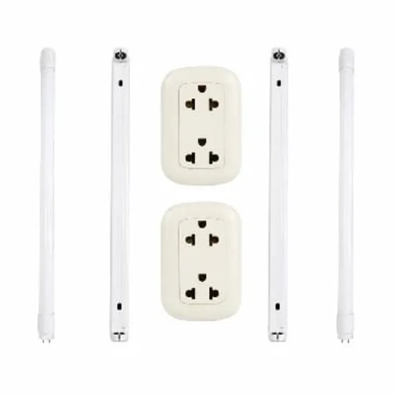 2 TUBO LED CON LÁMPARA 20W + 2 TOMA CORRIENTE DOBLE