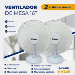 2 ventiladores por un solo precio