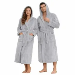 Albornoz Unisex Afelpado Con Capucha