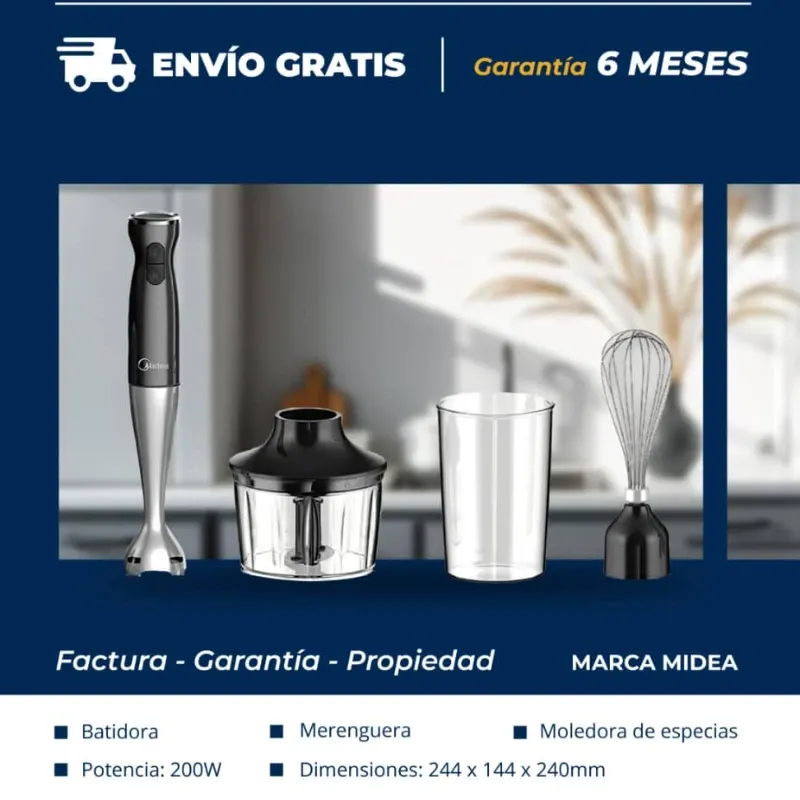Batidora De Mano 3 En 1